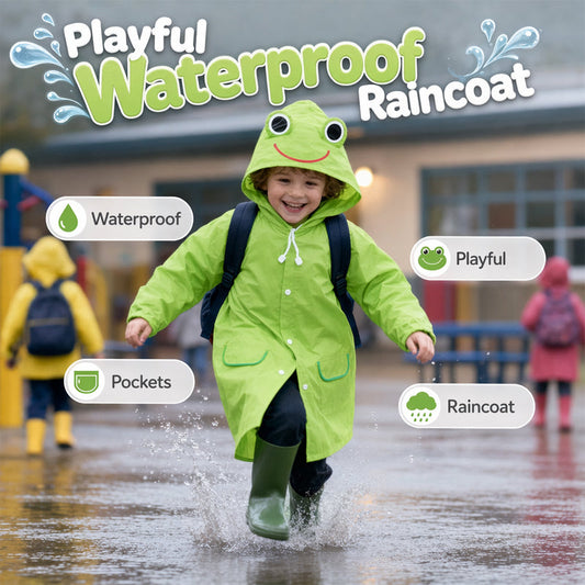📢📢60% OFF !! ⏰Waterproof Kids Rain Poncho with Hood