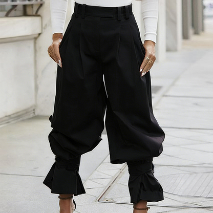 💗LAST DAY SALE 58% OFF⚡Women's Pleated Lantern Pants with Ruffled Cuffs