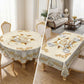🍽️ Sunday Roast Ready – Waterproof Gold Rose Tablecloth. Embossed & Stain-Proof. Half Price Today. Free UK Delivery