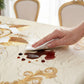 🍽️ Sunday Roast Ready – Waterproof Gold Rose Tablecloth. Embossed & Stain-Proof. Half Price Today. Free UK Delivery