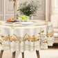 🍽️ Sunday Roast Ready – Waterproof Gold Rose Tablecloth. Embossed & Stain-Proof. Half Price Today. Free UK Delivery