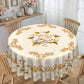 🍽️ Sunday Roast Ready – Waterproof Gold Rose Tablecloth. Embossed & Stain-Proof. Half Price Today. Free UK Delivery