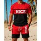 ⏳Limited time – 50% OFF⏰Men's Color-Block Tee and Shorts Set