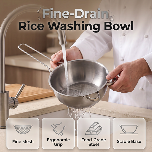 📢📢60% OFF !! ⏰Fine-Drain Rice Washing Bowl