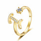 💎Exclusive jewelry💎💍Adjustable Sparkle Initial Ring for Women