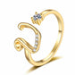 💎Exclusive jewelry💎💍Adjustable Sparkle Initial Ring for Women