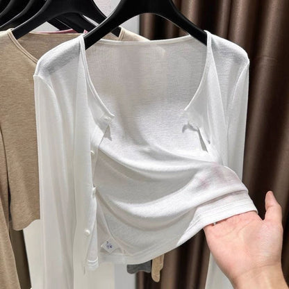 🧥 New Arrivals 50% OFF💥Women Thin Cropped Cardigan Button Front Summer Shawl for Slip Dress