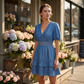 ⏳Limited time – 50% OFF⏰Women's V-Neck Lace Tiered Ruffle Dress