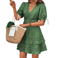 ⏳Limited time – 50% OFF⏰Women's V-Neck Lace Tiered Ruffle Dress