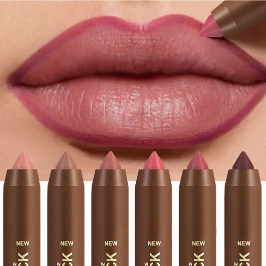 💄 50% OFF! Long-Lasting Matte Lip Crayon for Women | 2-in-1 Liner & Lipstick | Hydrating & Non-Drying | Precision Triangular Tip | 6 Colors ✨