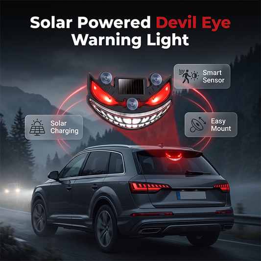 🔥 50% OFF! 😈 “Devil's Sucker” Solar LED Car Warning Light ✨ Vibration Sensor, USB & Solar Charging, Universal for Cars & Trucks