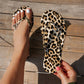 📢📢57% OFF !! ⏰Leopard Print Flip-Flops with Heart Charm