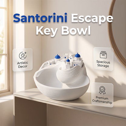 🔥 50% OFF on selected products🎉Blue and White Ocean Theme Key Holder Tray Ceramic Home Decor