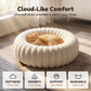 🐾2026 HOT SALE 52000+ Sold 50% OFF!🔥💥Cloud-Like Ultra Soft Plush Round Calming Pet Bed, Raised Rim Donut Cat Dog Bed, Joint Relief Warm Cozy Washable Pet Sleeping Cushion