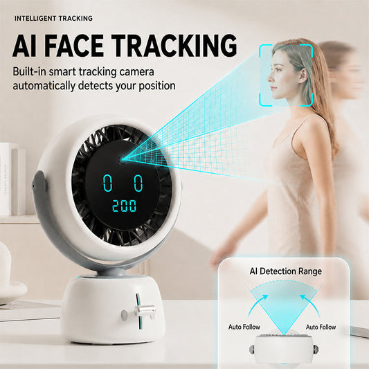 🔥50% OFF on selected products🎉Smart Face Tracking Desktop Fan