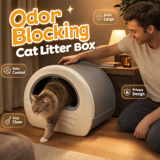 Fully Enclosed Drawer-Style Cat Litter Box