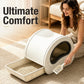 Fully Enclosed Drawer-Style Cat Litter Box
