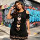 🎉 2026 Sale — Over 30,100 Sold 🐆 Plus Size Friendly Cold Shoulder Leopard Trim T-Shirt Dress – Curvy Casual Dress ❤️
