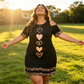 🎉 2026 Sale — Over 30,100 Sold 🐆 Plus Size Friendly Cold Shoulder Leopard Trim T-Shirt Dress – Curvy Casual Dress ❤️