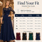 👗 LIMITED-TIME 50% OFF!🔥Women's 3/4 Sleeve Lace Chiffon Maxi Dress, Formal Evening Wedding Guest Long Gown