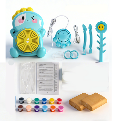 🔥50% OFF on selected products🎉Kids Electric Pottery Wheel DIY Clay Craft Kit