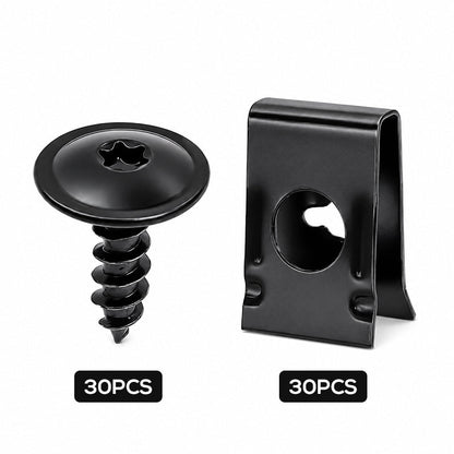 🔩Universal Car Metal U-Type Clips and Screws Set
