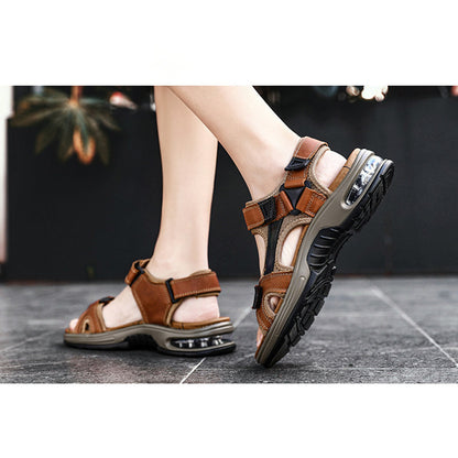 👟60% OFF NOW! 💨 Men’s Air Cushion Sports Sandals – Cushioned Midsole, Flexible Bendable Sole, Non-Slip Rubber Outsole & Adjustable Straps ✨