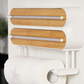 🧲 2-in-1 Magnetic Wrap Cutter & Towel Holder — Wall-Mounted Cling Film Dispenser with Paper Towel Rack