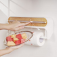 🧲 2-in-1 Magnetic Wrap Cutter & Towel Holder — Wall-Mounted Cling Film Dispenser with Paper Towel Rack