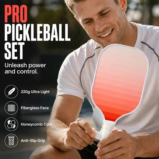 🥎 55% OFF NOW! Gradient Pink Pickleball Set – 2 Fibreglass Paddles, 4 Pickle Balls & Portable Carry Bag – USAPA Approved, Lightweight & Perfect for Beginners & Adults, Indoors & Outdoors ✨
