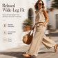 👗 Women's Summer Plaid Two Piece Set — Ruffle Sleeveless Top & Wide Leg Trousers Co-Ord