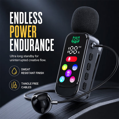 📢📢40% OFF !! ⏰Bluetooth Karaoke Headset with Secure Collar Spring Clip