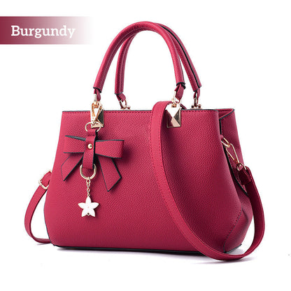 👜🎀 50% OFF! ✨ Women's Fashion Handbag with Crossbody Strap – Large Capacity, Zipper Closure & Bow Decoration – 7 Colors Available