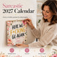 🔥2027 Funny Wall Calendar Stylish Decor Calendar For Ladies & Girls
