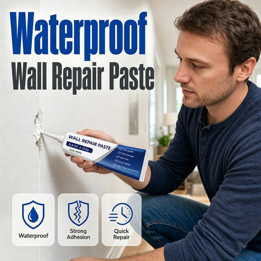 ⏳🔥LIMITED-TIME 50% OFF! ⏰🛠️ Waterproof Wall Repair Paste — Fills Cracks & Chips, Smooth White Finish🧱