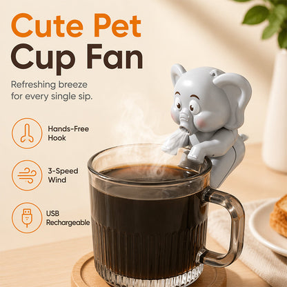 💨📢📢50% OFF !! ⏰Cute Pet Cup Hanging Mini Fan