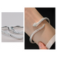 🎁2026 New Arrivals 40% OFF💥Vintage Snake Bangle Bracelet – Adjustable Open Cuff with Textured Scale Details & Green Eye Accents ✨