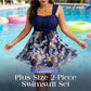 ⏳Limited time – 50% OFF⏰Plus Size Tummy Control 2-Piece Swimsuit Set