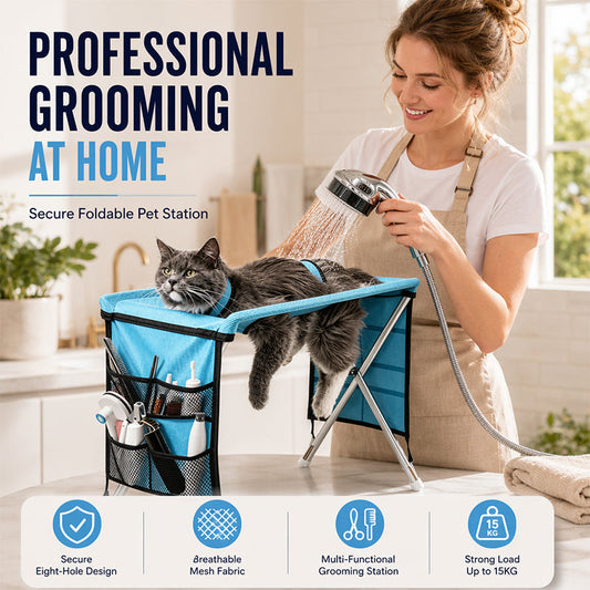⏳🔥LIMITED-TIME 50% OFF! ⏰🐕 2-in-1 Foldable Pet Grooming Bed – 50% OFF! Grooming Table + Cosy Bed in One – Portable, Easy to Clean & Perfect for Home & Travel 🛏️✨