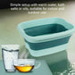 📢📢50% OFF !! ⏰Collapsible Foot Spa Basin with Lid | Portable Silicone Foot Soak Tub with Massage Rollers for Home Relaxation