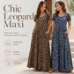 ⏳Time-Limited Special⏰Women's Leopard Print Maxi Dress with Pockets