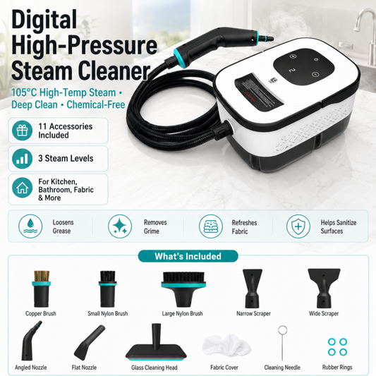 ⏳🔥LIMITED-TIME 50% OFF! ⏰💨Steam Cleaner – 8 nozzles, high‑temp & versatile ✨