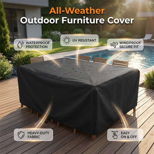 ⏳🔥LIMITED-TIME 50% OFF! ⏰🌤️ All-Weather Outdoor Furniture Cover – Waterproof, UV Protection, Tear Resistant 🌧️