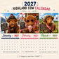 🎁Last Day Promotion 50% OFF🔥2027 Funny Highland Cow Wall Calendar | A4 Hanging Calendar | Designed by Isabel Kline