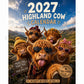 🎁Last Day Promotion 50% OFF🔥2027 Funny Highland Cow Wall Calendar | A4 Hanging Calendar | Designed by Isabel Kline