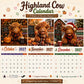🎁Last Day Promotion 50% OFF🔥2027 Funny Highland Cow Wall Calendar | A4 Hanging Calendar | Designed by Isabel Kline