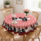 📢📢50% OFF !! ⏰Red Plaid Rooster Tablecloth