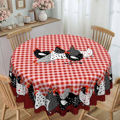 📢📢50% OFF !! ⏰Red Plaid Rooster Tablecloth