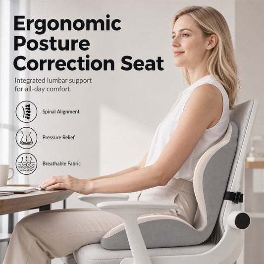 ⏳🔥LIMITED-TIME 50% OFF! ⏰✨Ergonomic Memory Foam Seat Cushion with Back Support🛋️