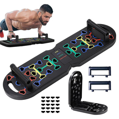 🏆LAST DAY SALE 44% OFF🔥Foldable Push-up Board with Resistance Bands